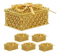 Tofficu Lot De 6 Pinces Pour Boîte De Mariage Perles Cordon Petite Cuillère À Dessert Carillon Écrou Bouchon Utilitaire Décoration De Table Intérieure Léopard Peinture Propre