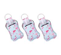 Tofficu Lot de 6 Set de Set de Bouteilles Rechargeables de 30 Ml en Néoprène Porte-clés, Flacons Vides pour Parfum, Savonnette Liquide et Lotion, Étui Portable Léger et Pratique