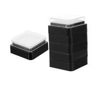 Tofficu Lot de 6 Tampons Encreurs Vierges 3x3 Cm pour DIY Création, Tampons Lavables en Plastique Robuste, Usage Bureau et Loisirs Créatifs, Garçon et Filles et Amateurs D’Art