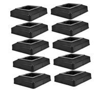 Tofficu Lot de Caches Poteaux Carrés Plastique Jupe Fendue Résistante Aux Intempéries Couverture pour Clôture Rampe et Porche Installation Facile