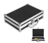 Tofficu Mallette Multifonction en Alliage D'aluminium Noire, Boîte à Outils Rigide Poignée, Étui de Transport Portable pour Remède, Cosmétiques et Pièces, Rangement Pratique pour Maison