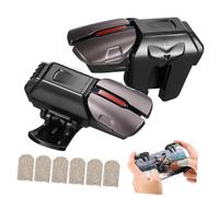 Tofficu Manette De Jeu Mobile Manette De Jeu Mobile Pour Smartphone Avec Déclencheurs Sensibles Et Clips Élastiques Antidérapante Gain De Précision Gris Blanc Et Noir