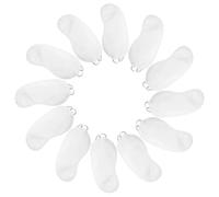 Tofficu Masque de Sommeil Blanc 12 Pcs en Polyester Soie Synthétique, Cache-yeux Occultant Léger et Portable, Bandeau Yeux Adapté aux Voyages et Sommeil Réparateur