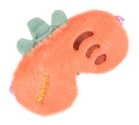 Tofficu Masque de Sommeil en Peluche Orange à Dessin Animé, Bandeau Élastique Confortable Qui Bloque la Lumière, pour Voyager en Avion et Dormir Paisiblement