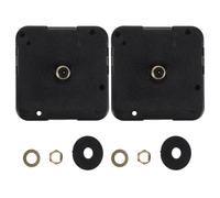 Tofficu Mécanismes de Mouvement D'horloge à Quartz Silencieux 2 Pièces 16 Mm Filet 8 Mm Noir 22 Mm Filet 15 Mm Remplacement Précis pour Horloge Murale DIY Pièces de Rechange Solide