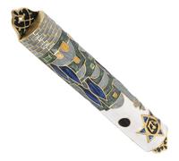 Tofficu Mezouza en Métal Symboles Religieux, Grosse Taille, Décoration Juive pour Porte d'Entrée, Inscription Biblique Gravée, Décoration Intérieure Spirituelle et Protection Divine