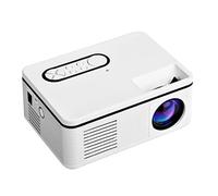 Tofficu Mini Vidéoprojecteur LED Portable Équipement Lecteur Multimédia 1080P Prise UE Compact pour Usage Domestique et Extérieur Son Intégré Couleur Blanche