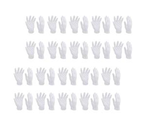 Tofficu Mitaine en Coton Blanche Élastique 16 Paires Lavables pour Mains Sèches et Eczéma, Moufles Hydratants Confortables pour Inspection Bijoux, Usage Cosmétique et Soins Personnels