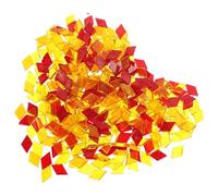 Tofficu Morceaux de Carreaux de Verre Multicolores 200 G pour Mosaïque Diy, Fournitures pour Fabrication D'objets Artisanaux, Pièces de Vitrail pour Bricolage et Décoration Créative