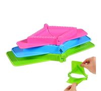 Tofficu Moule à Raviolis Carré en Plastique 3 Pièces Presse à Pierogi Manuel pour Scellage Sécurisé Accessoire Cuisine Polyvalent pour Préparation de Dumplings