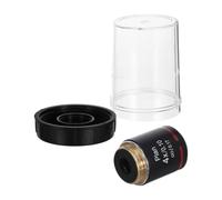 Tofficu Objectif 4X pour Microscope Biologique Noir en Cuivre Imagerie Haute Résolution et Contraste Précis pour Observation Cellulaire en Laboratoire Scientifique