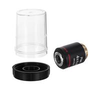 Tofficu Objectif de Microscope Biologique 4X Plan à Correction des Couleurs, Lentille Optique pour Microscope de Laboratoire, Accessoire Compatible pour Analyses Scolaires