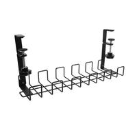 Tofficu Organiseur de Câbles Bureau Pince de Gestion des Câbles Multi-Fonctionnel Rangement sous Bureau Pratique et Noir