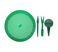 Tofficu Outil de Tamisage Manuel en PP Vert Maille Fine Tamis de Jardinage pour Filtrer Les Impuretés pour Petit Jardin et Champ Agricole