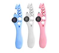 Tofficu Ouvre-Ampoules Infirmière 3 Pièces avec Meule Renforcée, Outil Multifonction pour Flacons d'Ampoules, Ergonomique, Usage Médical et Domestique, Couleurs Rose, Bleu, Blanc