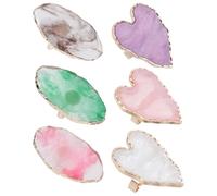 Tofficu Palette de Manucure en Résine Dorée Plateau Mélangeur 6 Pièces Facile à Nettoyer Design Unique pour Vernis à Ongles pour Pigments et Fondations