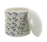 Tofficu Palette en Porcelaine Empilable 5 Couches pour Peinture Aquarelle Et Peinture Chinoise avec Couvercle Portable pour Artistes en Studio Ou en Voyage