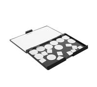 Tofficu Palette Magnétique Vide Noire pour Fards à Paupières avec Miroir Intégré, 10 Emplacements Ronds et Carrés Aimantés, Plateau de Maquillage Rechargeable pour Organisation et Voyage