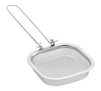 Tofficu Panier à Friture en Filet en Acier Inoxydable Poignée Robuste et Pliable, Passoire à Pommes de Terre Facile à Nettoyer Cuisine Domestique