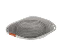 Tofficu Panier de Rangement en Corde de Coton Gris, Petit Modèle Pliable, Panier Multifonction pour Articles Divers, Boîte de Rangement Décorative Maison Bureau