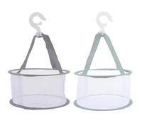Tofficu Panier de Séchage Suspendu Grosse Capacité Marron Résistant à Déformation en Polyester Lot de 2 Pièces pour Pinceaux et Houppettes de Maquillage pour Filles et Femmes