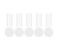 Tofficu Panneau D'exposition de Manucure Transparent Rond Démontable, 5 Kits 20 Faux Ongles Chacun, Plaque Nuancier Vernis à Ongles Plastique pour Entraînement Nail Art et Présentation