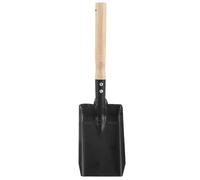Tofficu Pelle Carrée de Jardin pour Poêle à Bois, Pelle à Cendres de Cheminée en Métal Robuste, Outil Compact Léger pour Creuser et Transplanter, Manche Ergonomique en Bois, Utilisation