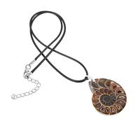 Tofficu Pendentif en pierre en spirale spécimen d'ammonite naturel spécimen de conque naturel Charmes du spécimen de coquillage Fossile de conque naturel