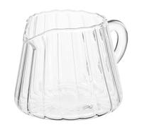 Tofficu Petit Pichet à Lait en Verre Borosilicate 150 Ml, Tasse à Café Transparente 6x6,3 Cm, Pot à Crème Résistant et Doseur Lait Pratique pour Petit-déjeuner et Préparation Boissons