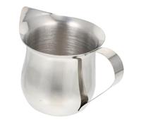 Tofficu Pichet à Lait Acier Inoxydable Robuste pour Cappuccino et Sauces Mousseur Lait Versatile pour Sirops Miel et Sauces Facile à Nettoyer Au Lave-vaisselle