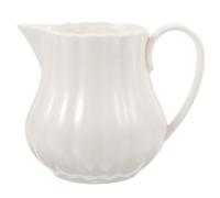 Tofficu Pichet à Lait en Céramique Blanc 240 Ml, Pot à Lait Multi-Usages pour Café et Thé, Pichet à Sauce Ergonomique Bec Verseur, Maison et Bureau, Tasse à Café Classique