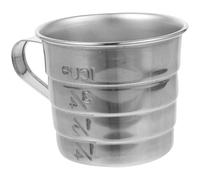 Tofficu Pichet Doseur en Acier Inoxydable Poignée, Cylindre Gradué Précis 250 Ml, Outil de Mesure Multi-usage pour Cuisson et Préparation Café, Ustensile Cuisine Solide et Facile