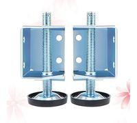 Tofficu Pieds de Nivellement pour Armoire Réglables en Acier Protection du Sol Accessoires pour Meubles Installation Facile 1 Paire