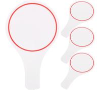 Tofficu Planche à pagaie effaçable à sec : 4 pièces, tableau blanc à réponse rapide, pagaies à main simple face, tableau de bord effaçable pour école, enseignant, élève, fournitures pédagogiques,