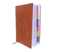 Tofficu Planner Journal Soft Cover Monthly Tabs Ink Resistant Paper Habit Tracker Daily Organizer Appointment Book