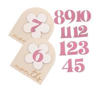 Tofficu Plaque Mensuelle En Bois Unique Baby Mile Signs Pour Décoration De Photographie De Nouveau-né