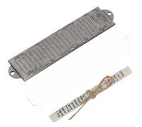 Tofficu Plaque Mezuzah Métal Vintage avec Parchemin Décor Religieux pour Porte Ornement Judaica Chic et Détail Artistique Décoration Maison et Bureau Fixation Facile