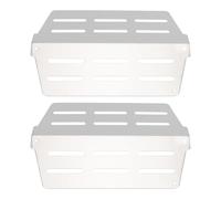 Tofficu Plaques Chauffantes INOX 2 Pcs pour Barbecue à Gaz, Diffuseur de Chaleur Résistant Haute Température, Pièces de Rechange pour Gril Extérieur, Cuisson Uniforme et Nettoyage Facile