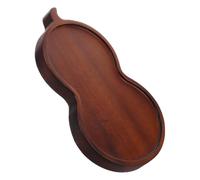 Tofficu Plateau à Thé en Bois Forme Calebasse 30X20 CM, Planche à Charcuterie et Fromage Style Rétro, Plateau de Ferme pour Service Gongfu, Utilisation Maison et Dégustation Thé