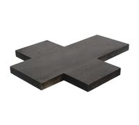 Tofficu Plateau de Communion en Matériau Noir 26x22x1,5 Cm Croix Sculptée, Plateau Décoratif Vintage pour Baptême et Cérémonie Religieuse, Fournitures Communion Chrétienne, Décoration