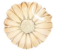 Tofficu Plateau de Fruits en Verre Couleur Or Forme Tournesol Décoration Intérieure Créative pour Rangement sur Table Lors de Repas en Famille