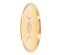 Tofficu Plateau Décoratif Pentagramme Étoile Lune en Acier Inoxydable | Ambiance Cérémonielle, Design Unique et Mystérieux, Usage Décoratif, pour Diverses Occasions
