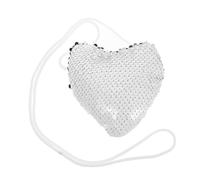 Tofficu Pochette de Cœur pour Garçon et Filles Design Paillettes la Mode, Bandoulière Pratique, pour L'école Voyages, Matériau Polyester et Plastique
