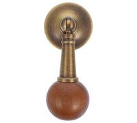 Tofficu Poignée de Porte de Meuble en Bois Foncé et Laiton Vintage Poignée de Tiroir Rustique pour Armoires de Cuisine Bouton Décoratif et Facile à Installer