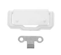 Tofficu Poignée de Rideau Plastique avec Crochet pour Volet Roulant de Congélateur, Accessoire Compatible pour Armoires Froides, Fixation avec Vis, Usage Commercial en Supermarché,