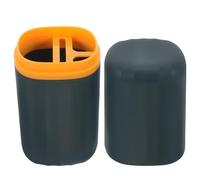 Tofficu Porte-brosses à Dents de Voyage en Plastique Bleu Foncé, Étui Compact Léger Grand Compartiment pour Brosse à Dents, Dentifrice et Peigne, pour Hygiène en Déplacement et Voyages