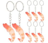 Tofficu Porte-clés Créatif Simulation Crevettes Lot de 8 Pendentifs Décoratifs pour Paquet à Dos Accessoires Photo Décoration Clé Originale Compacte Solide