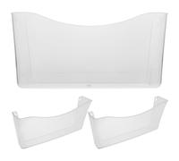 Tofficu Porte-Documents Muraux Rangement Vertical Lot de 3 en ABS Transparent(s) Robuste et Solide pour Bureaux et Coins D'étude