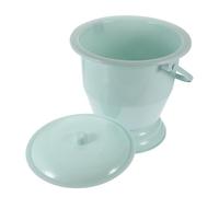 Tofficu Pot de Chambre Portable Plastique avec Couvercle, Pot Urine de Nuit Bleu Antidérapant Petit Format 23x23,7 Cm, Urinoir Hygiène pour Garçon et Filles, Femmes Enceintes et Personnes