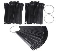 Tofficu Présentoir en Éventail pour Ongles Noir 150 Pièces, Cartes de Présentation pour Vernis à Ongles, Outils pour Manucure et Nail Art, Palette de Pointes D'ongles, Accessoires